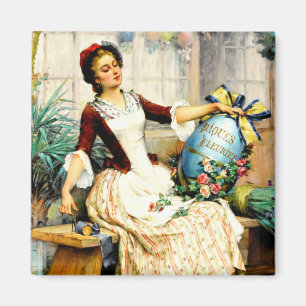 Pierre Outin - The Easter Egg, fine art painting Magnet