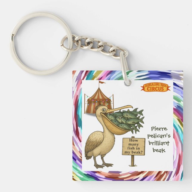Pierre pelican's brilliant beak key ring (Front)