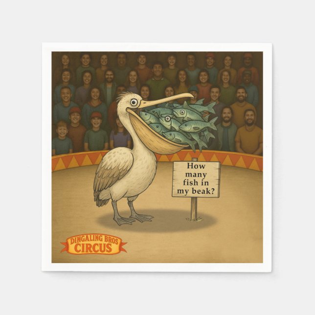 Pierre pelican's brilliant beak napkin (Front)