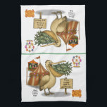 Pierre pelican's brilliant beak tea towel<br><div class="desc">Presenting Pierre the pelican with his world record beak! He can hold fish by the dozen, bowling balls by the trio, and even an entire child’s tricycle. Nothing defeats Pierre’s dazzling abilities. Step right up and guess how many wonders he’s carrying in his brilliant beak today! You can find lots...</div>