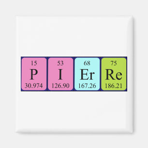 Pierre periodic table name magnet