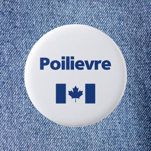Pierre Poilievre Blue Canadian Flag Color 6 Cm Round Badge