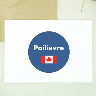 Pierre Poilievre Canada Canadian Flag Dark Color Classic Round Sticker