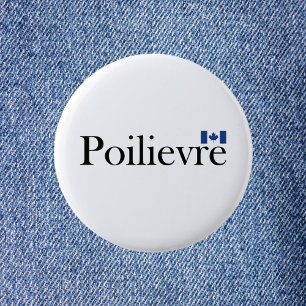 Pierre Poilievre Official Canadian Flag  6 Cm Round Badge