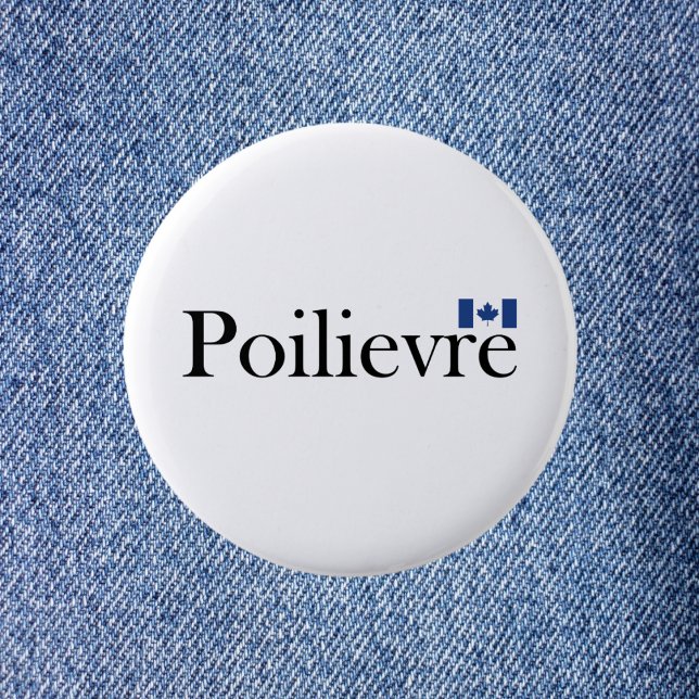 Pierre Poilievre Official Canadian Flag  6 Cm Round Badge (Creator Uploaded)
