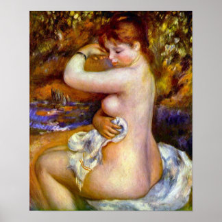 Pierre Renoir - After the bath Poster
