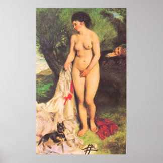 Pierre Renoir - Bather with a Terrier Poster