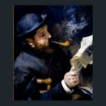 Pierre Renoir - Claude Monet Reading a Newspaper Poster<br><div class="desc">Claude Monet Reading a Newspaper by Pierre Renoir. Great painting titled Claude Monet Reading a Newspaper,  made by Pierre Renoir.</div>