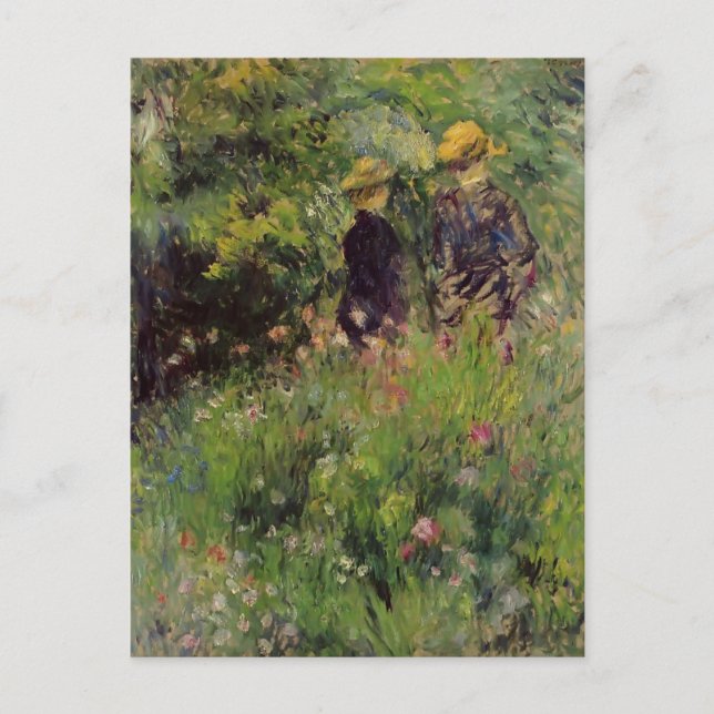 Pierre Renoir- Conversation in a Rose Garden Postcard (Front)