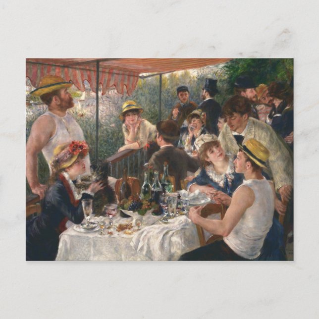 PIERRE RENOIR - Luncheon of the Boating Party 1881 Postcard (Front)