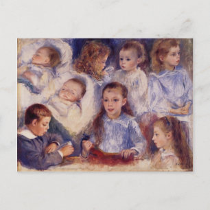 Pierre Renoir- Studies of Children of Paul Berard Postcard