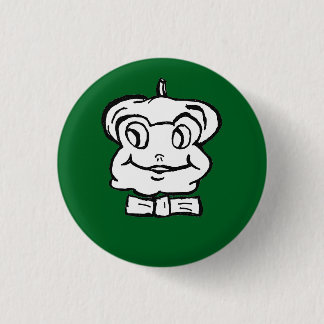 Pierre the Frog on green background the  3 Cm Round Badge