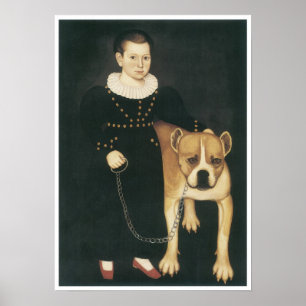 Pierrepont Edward Lacey and His Dog, Gun, 1832 Poster