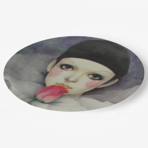 Pierrot 1980s paper plate