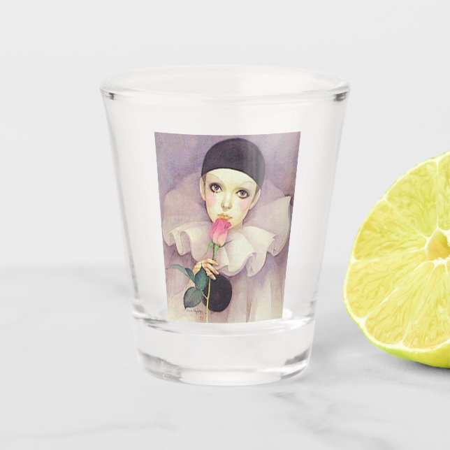 Pierrot 1980s shot glass (Front)