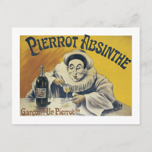 Pierrot Absinthe Postcard