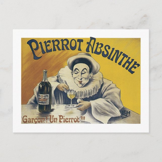 Pierrot Absinthe Postcard (Front)