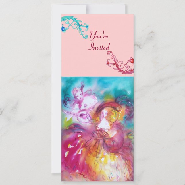 PIERROT AND ARLECCHINA Masquerade Party Programme (Front)