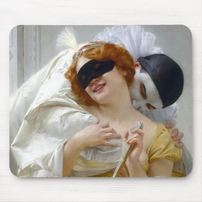 Pierrot and Columbine - Guillaume Seignac Mouse Mat (Front)