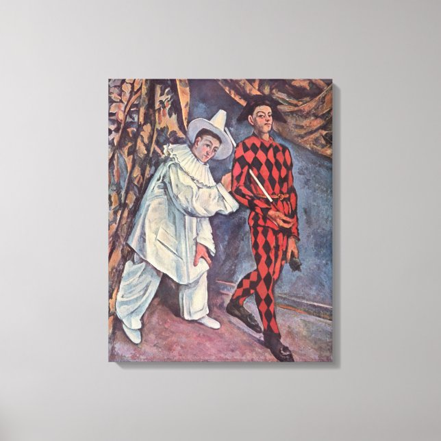 Pierrot and Harlequin Canvas Print (Front)