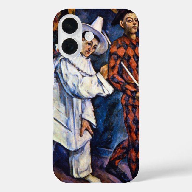 Pierrot and Harlequin, Mardi Gras by Paul Cezanne Case-Mate iPhone Case (Back)