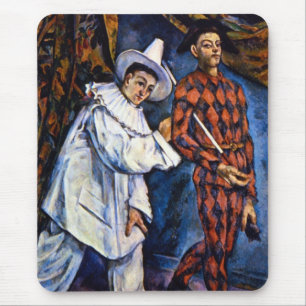 Pierrot and Harlequin, Mardi Gras by Paul Cezanne Mouse Mat
