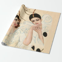Pierrot and Pierrette Hand Kiss by Sophia Chiostri