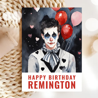 Pierrot black and white card