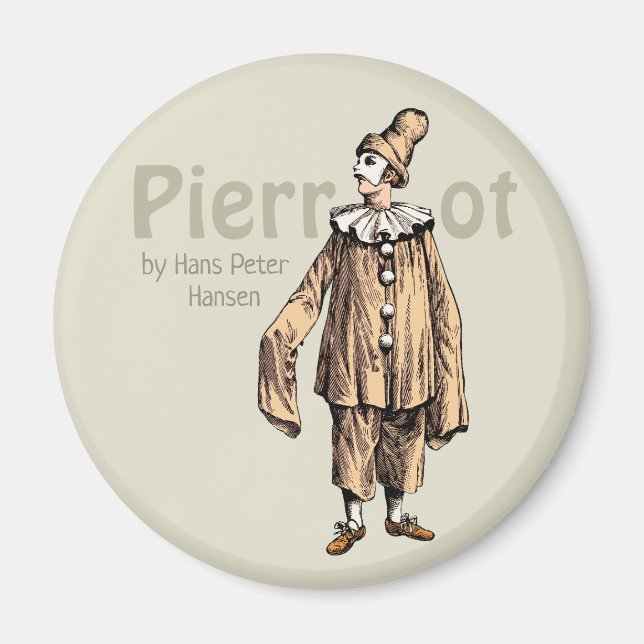 Pierrot by Hans Peter Hansen CC0235 Fridge art Magnet (Front)