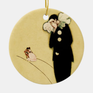Pierrot’s Lost Love by Sophia Chiostri Ceramic Tree Decoration