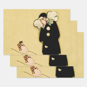 Pierrot’s Lost Love by Sophia Chiostri Wrapping Paper Sheet
