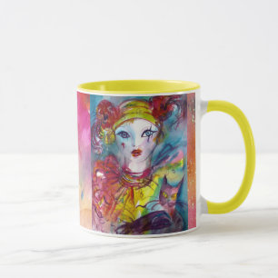 PIERROT WITH CAT / Venetian Masquerade Masks Mug