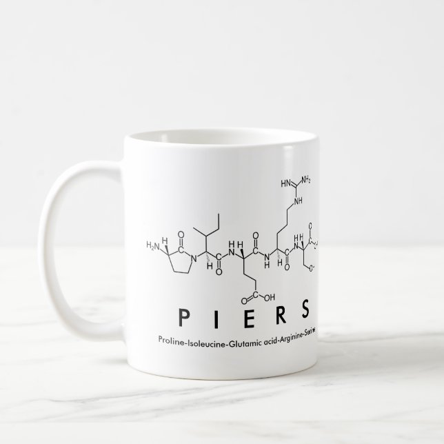 Piers peptide name mug (Left)