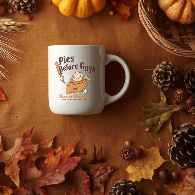 Pies Before Guys - Funny Thanksgiving Dessert Pun Coffee Mug (Creator Uploaded)