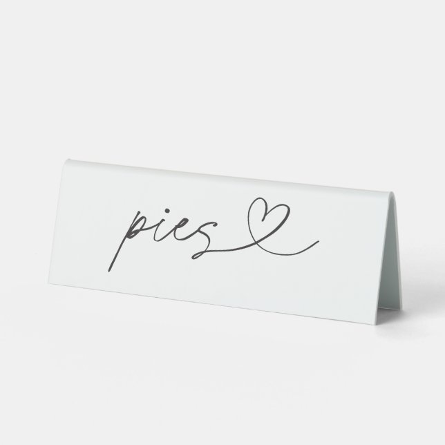 Pies Label Wedding Party Food Bar Acrylic Sign (Front)