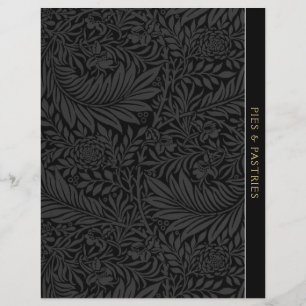 Pies   Recipe Divider   Vintage Black Floral
