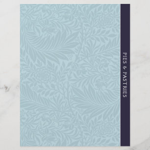 Pies   Recipe Divider   Vintage Blue Floral