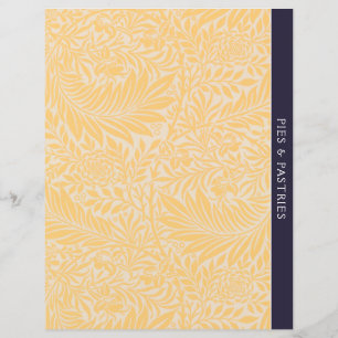 Pies Recipe Divider Vintage Gold Floral