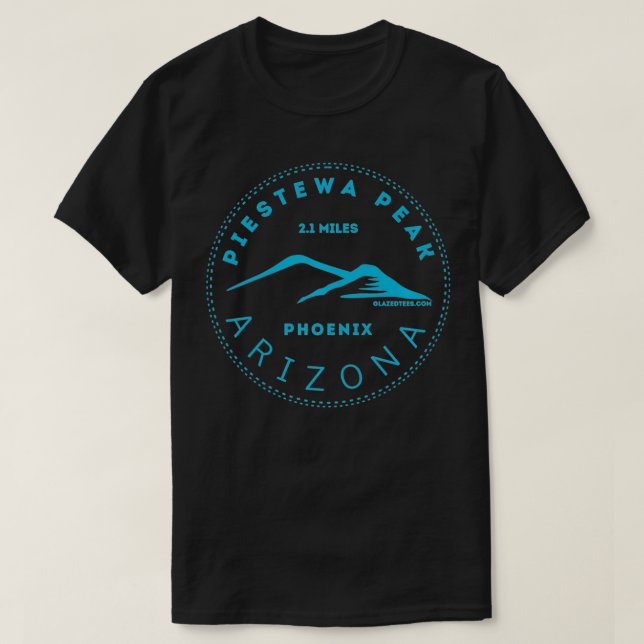Piestewa Peak Phoenix Arizona Desert Hiking Blue S T-Shirt (Design Front)