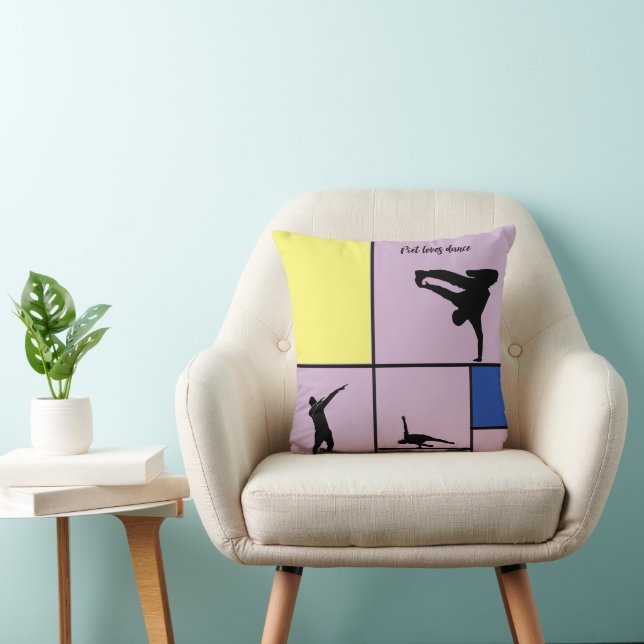 Piet Loves Dance Mondrian Street Hiphop Style Cushion (Chair)