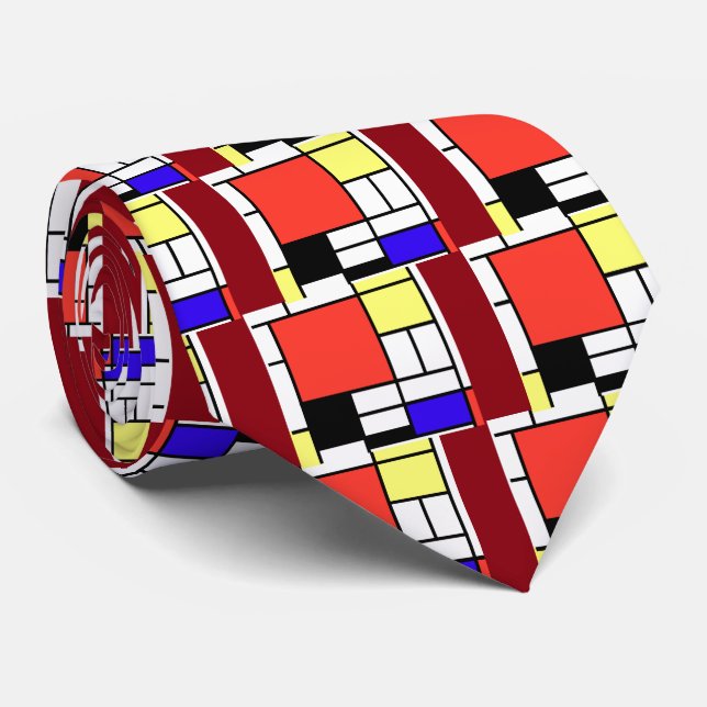 Piet Mondriaan , 1926 Composition Tie (Rolled)