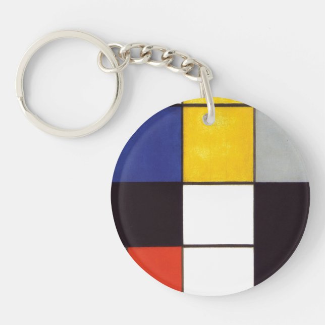 Piet Mondrian-1306 Key Ring (Front)