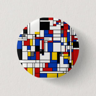 Piet Mondrian 3 Cm Round Badge