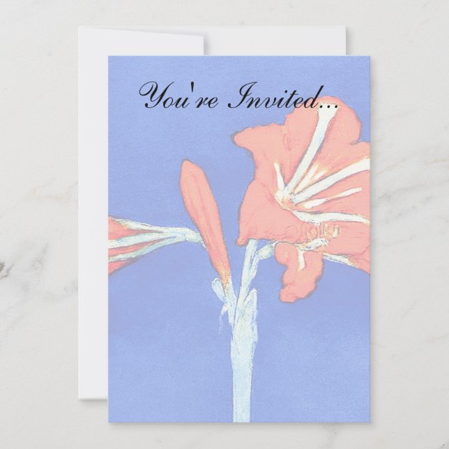 Piet Mondrian - Amaryllis Fine Art Flower Painting Invitation (Front)