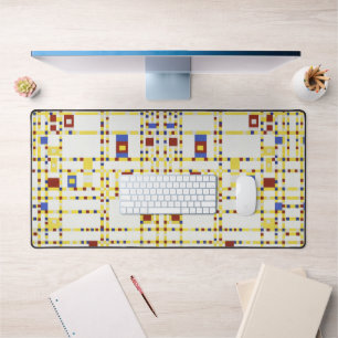 Piet Mondrian Broadway Boogie Woogie Abstract Art Desk Mat