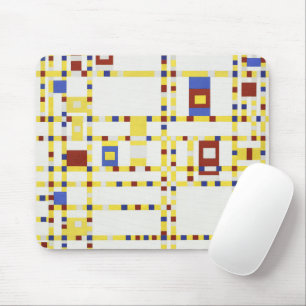 Piet Mondrian Broadway Boogie Woogie Abstract Art Mouse Mat