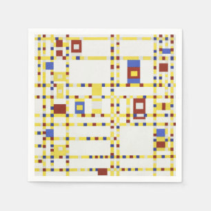 Piet Mondrian Broadway Boogie Woogie Abstract Art Napkin