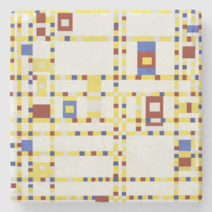 Piet Mondrian Broadway Boogie Woogie Abstract Art Stone Coaster
