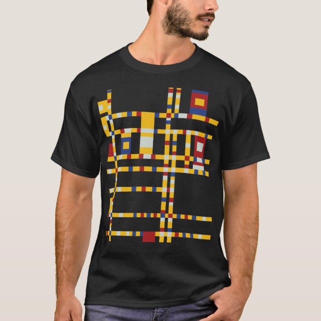 Piet Mondrian - Broadway Boogie Woogie Modern Art T-Shirt (Front)