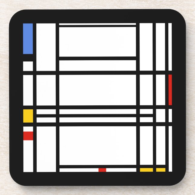Piet Mondrian, Composition 10 Coaster (Front)